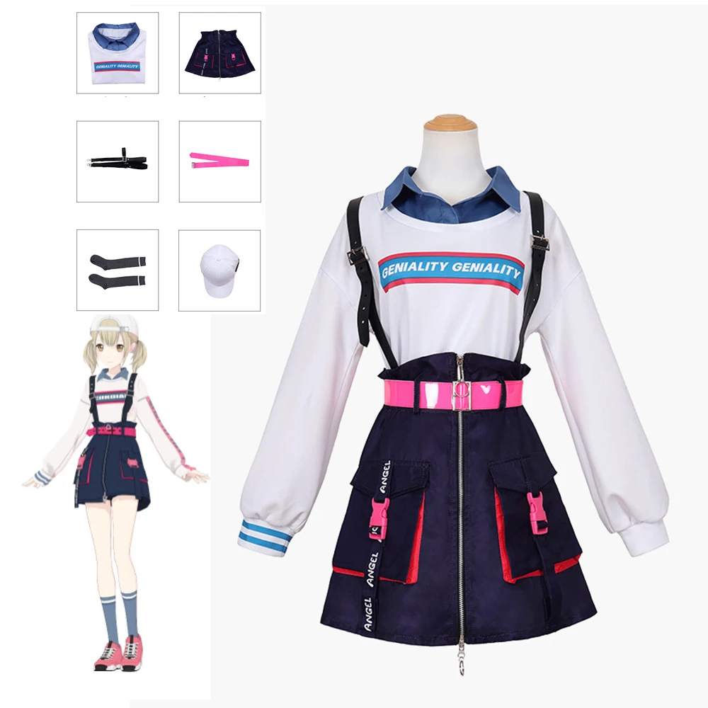 Anime Azusawa Kohane Cosplay Costume Azusawa Cosplay New Uniform  Colorful Stage! Costume VBS Khn Suspender Outfits Women