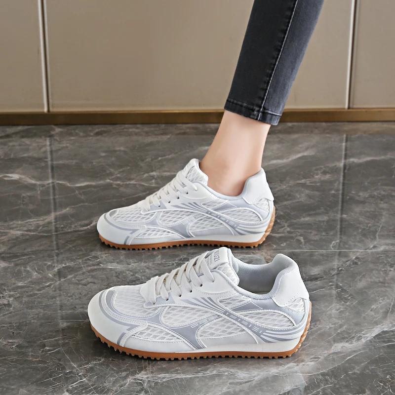 

Womens Breathable Platform Sneakers Lightweight Comfortable Walking Shoes Non Slip Sole Fashion Athletic Footwear For Daily Wear