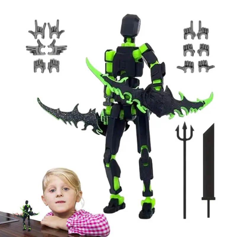 Multi-Jointed Movable Shapeshift Robot 3D Printed Mannequin 13 Articulated Robot Desk Ornaments Parent-children Games Gifts