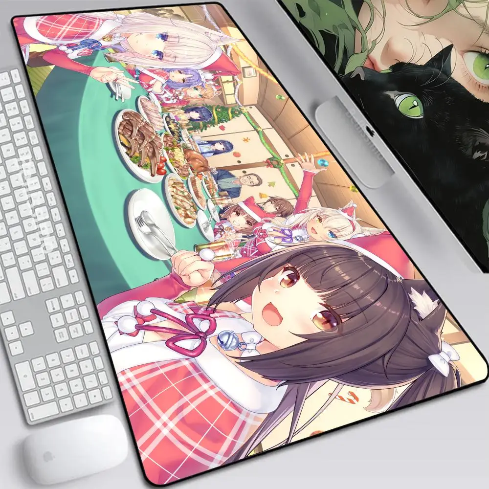 Xxl Mousepad Home HD Computer Desk Mats Mouse Pads 900x400mm Nekopara Carpet Gamer Office Laptop Soft Mouse Mat Desktop MousePad