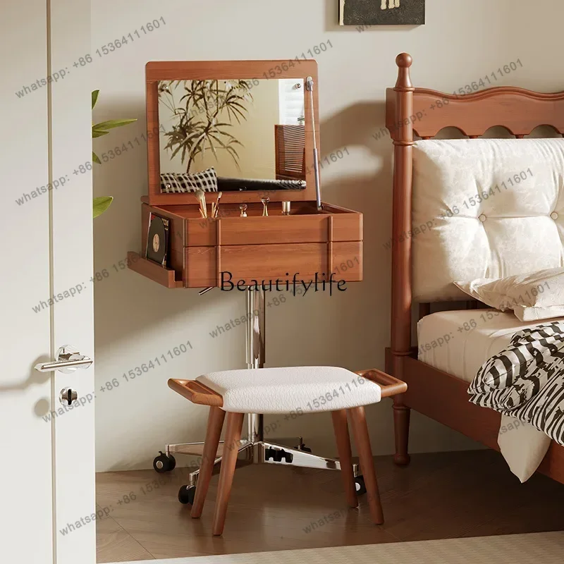 

56Solid wood dresser bedroom antique removable small flip mini corner makeup table