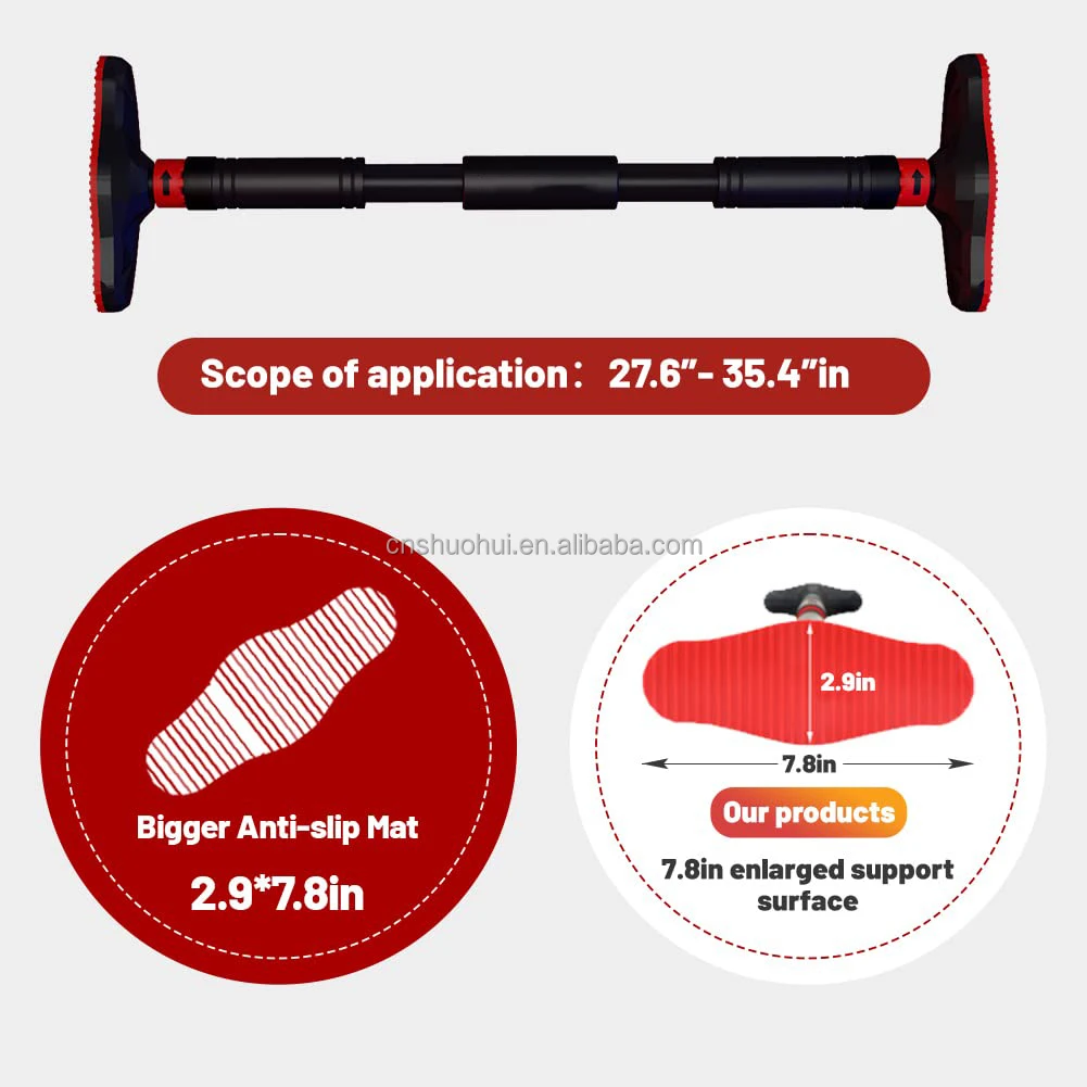 Home Gym Equipment Horizontal Door Pull-up and Chin Push-up Training Bar for Workout view 6
