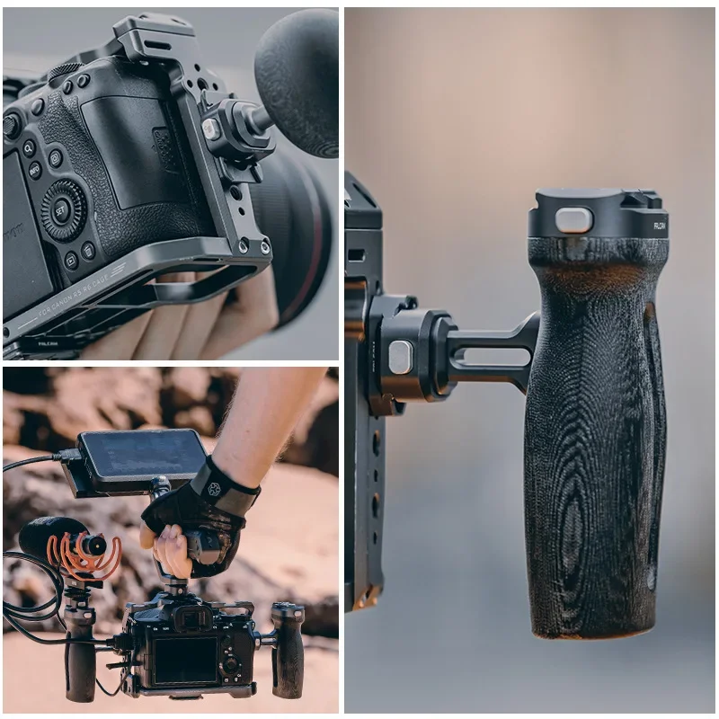 FALCAM F22 Quick Release Grip Hand Grip Cold Shoe For Sony A7III A7RIII A9 Camera Univeral Cage Side Handle Grip Mic Light Port