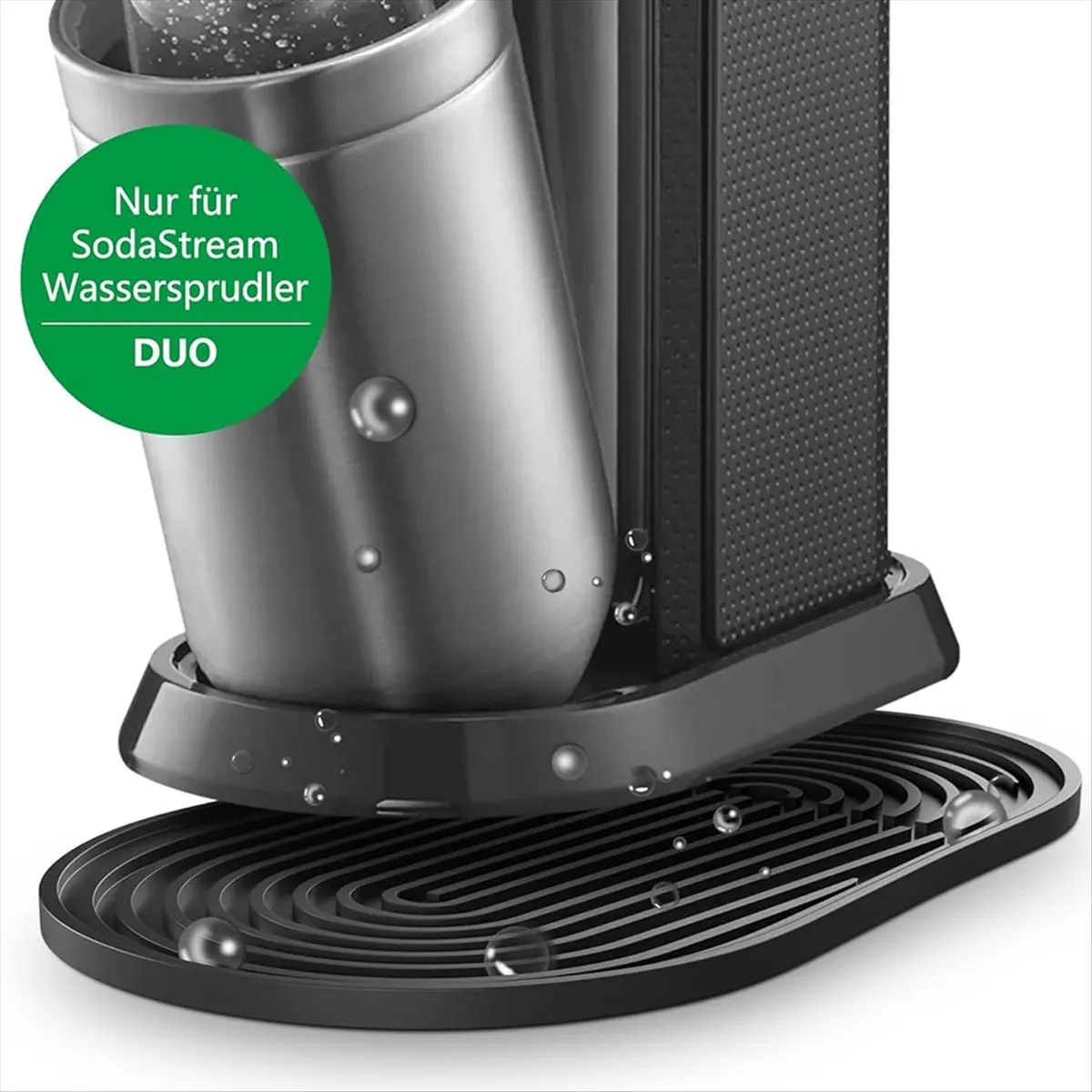 Eficiente - Estera para secar platos, estera de silicona compatible con SodaStream Duo, base de silicona protege el encimera de la cocina