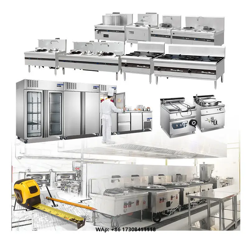 Dezoton Customized Restaurant Kitchen Equipment Full Set Restaurant Cooking Equipment Supplies Commercial