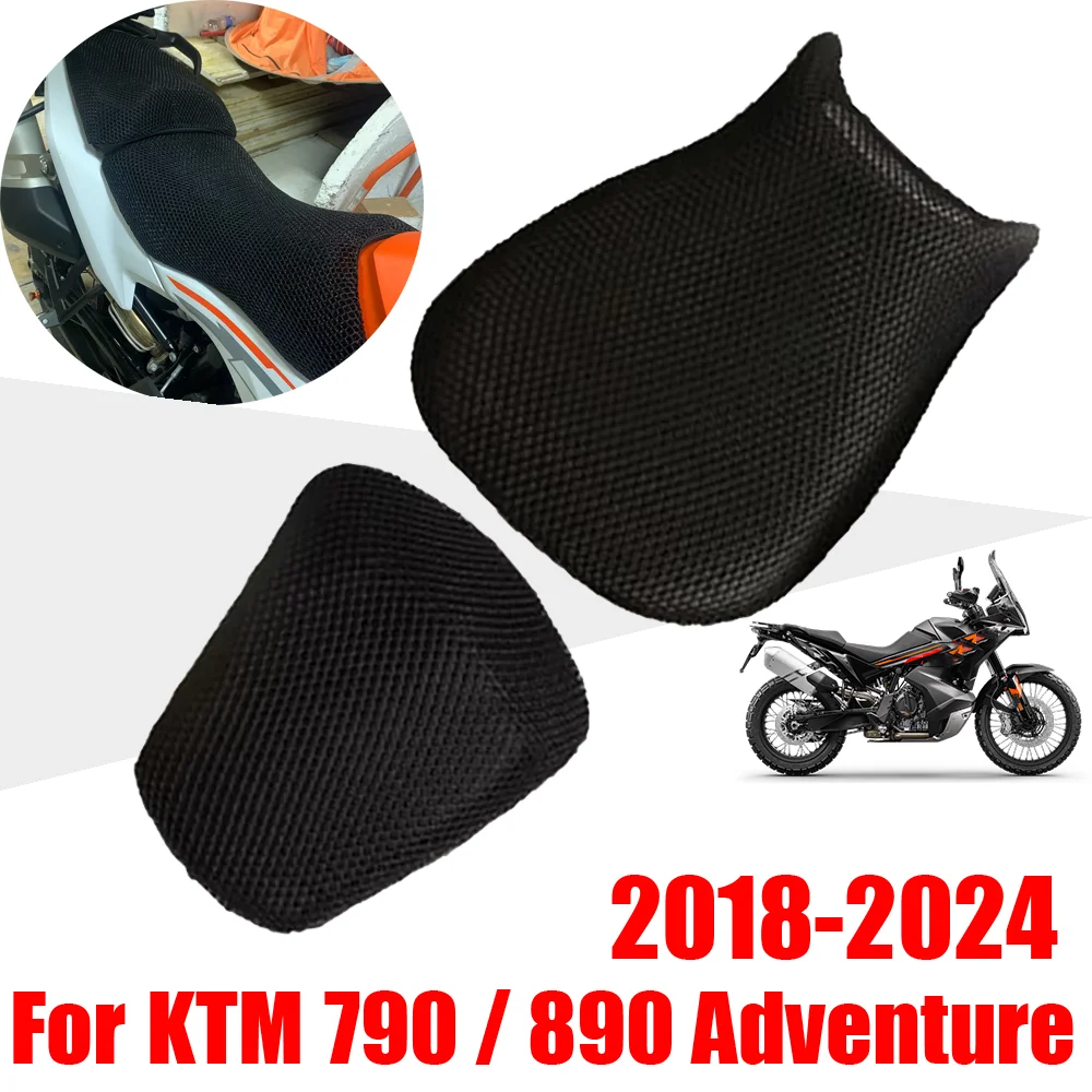 For KTM 790 Adventure 890 S ADV 790ADV 2018 - 2024 2023 Accessories Mesh Seat Cover Heat Insulation Seat Cushion Cover Protector