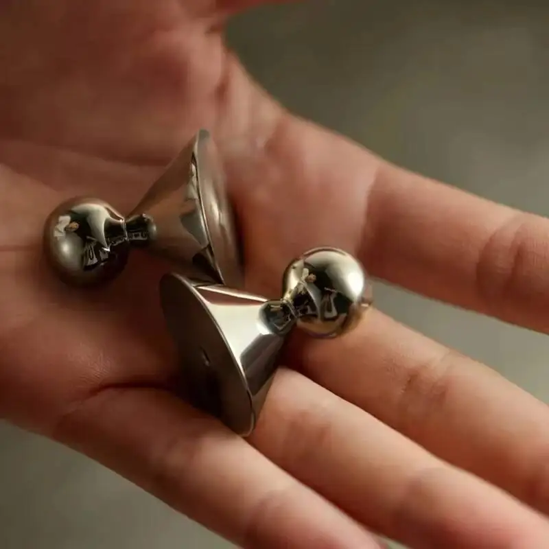 Goo-Ki الأثاث النحاسي الصلب الأوروبي Handlestitanium Sier Bar يسحب تصميم فريد من نوعه مقابض أدراج مع مقبض مضمد الكرة المستديرة #5