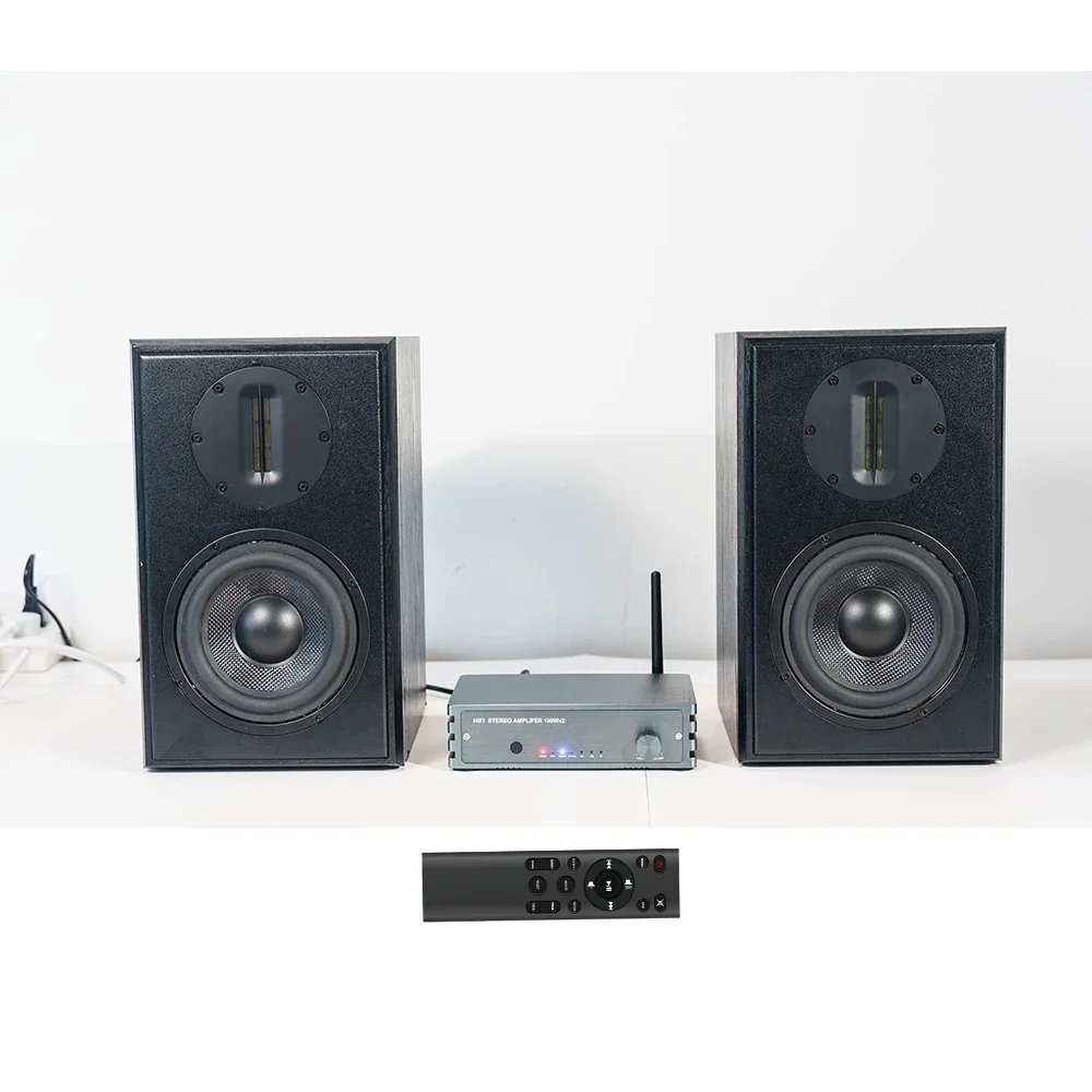 Samtronic 100W 2.0 HiFi Speaker Bookshelf Speaker Sound System Wood Music Speakers for TV Computer Soundbar