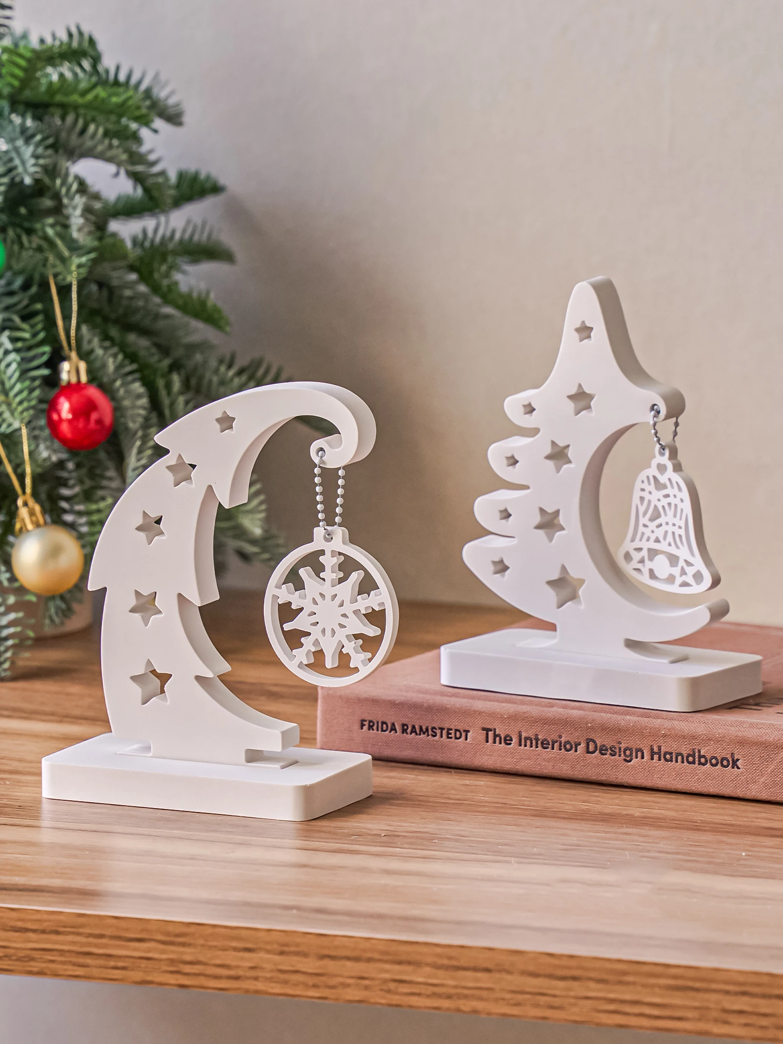 لتقوم بها بنفسك شجرة عيد الميلاد زخرفة قالب من السيليكون ندفة الثلج جرس الجص الاسمنت الحرفية قالب الراتنج قوالب الصب ديكور للطاولات المنزل الهدايا #3