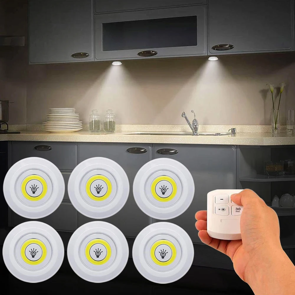 

6PCS，LED Night Light, Powered by Dry Batteries, Remote Control, Very Suitable for Living Rooms and Bedrooms
