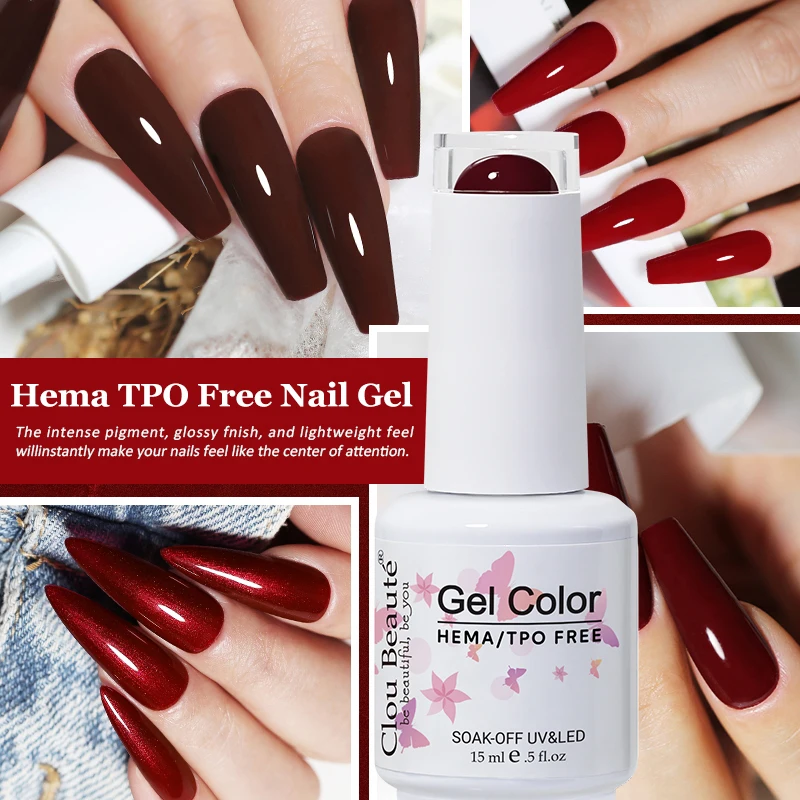 Clou Beaute 15ml TPO FREE Top Base Gel Nail Vernis UV Nail Art Gel Nails Products Painting Nail Gel Led Lamp Cure Gel Polish