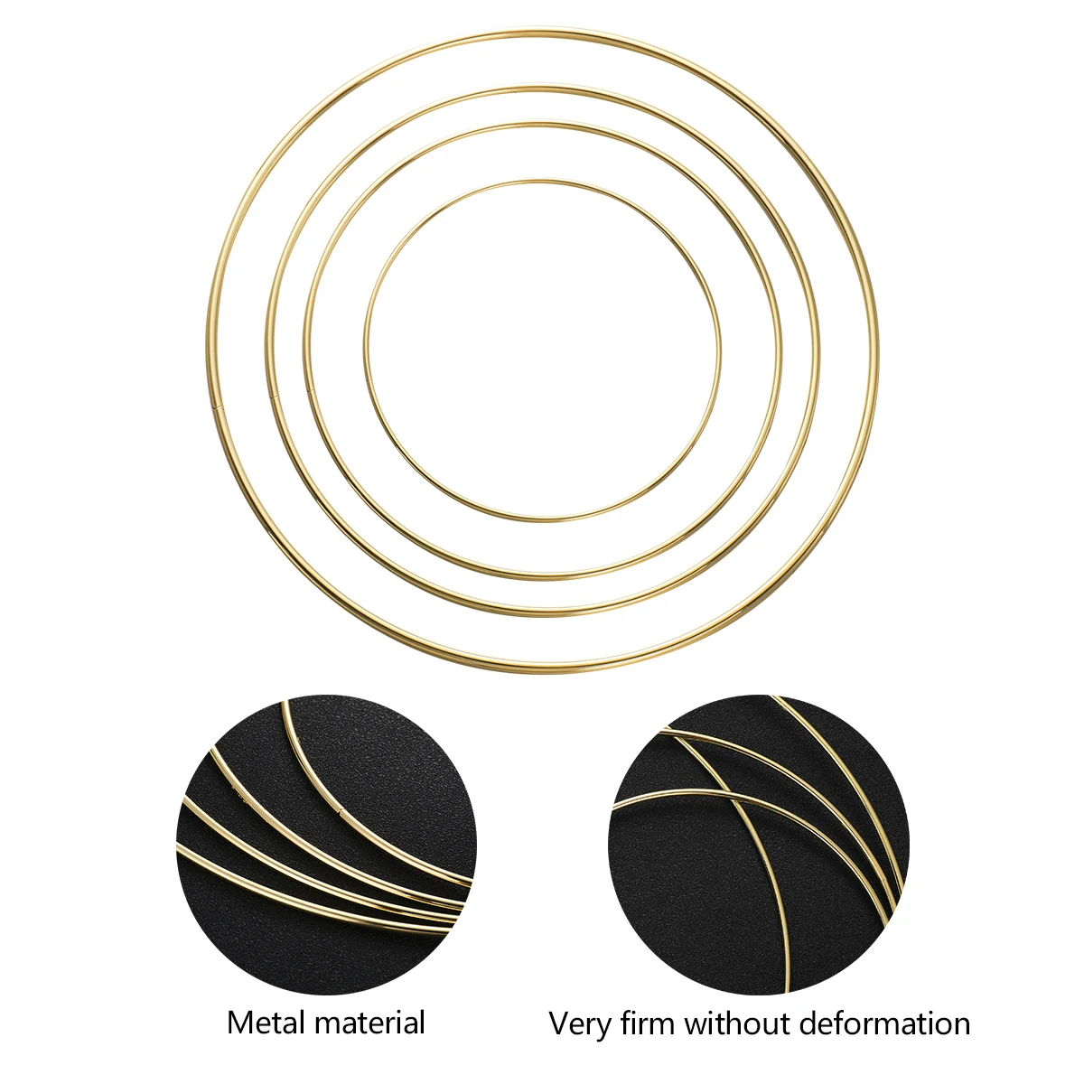 

4Pcs Metal Rings for Dreamcatcher Making Sturdy Iron Round Hoops DIY Macrame Wall Hanging Craft Supplies Dreamcatcher Ring