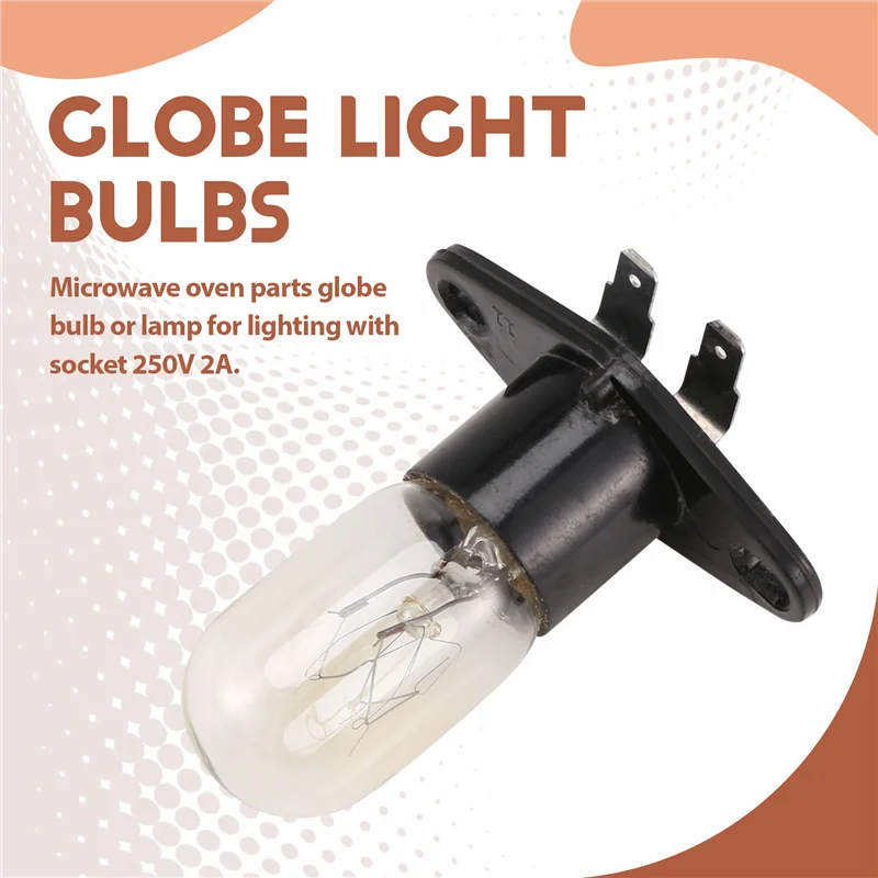 9M-1Pc Микроволновая печь Global Light Лампа Цоколь 250 В 2 А Замена Универсальный
