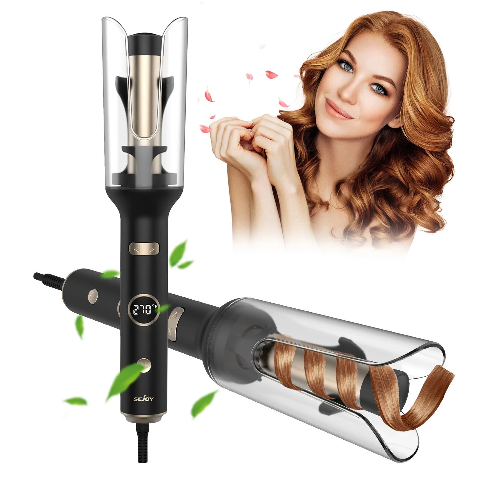 Sejoy Professional Hair Curler Curly Hair Styling Appliances Ceramic Waver Automatic Curling Iron Accessories