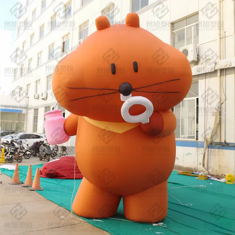 Inflatable bubble-blowing squirrels with blowers, animal-based air models, outdoor activity decoration props