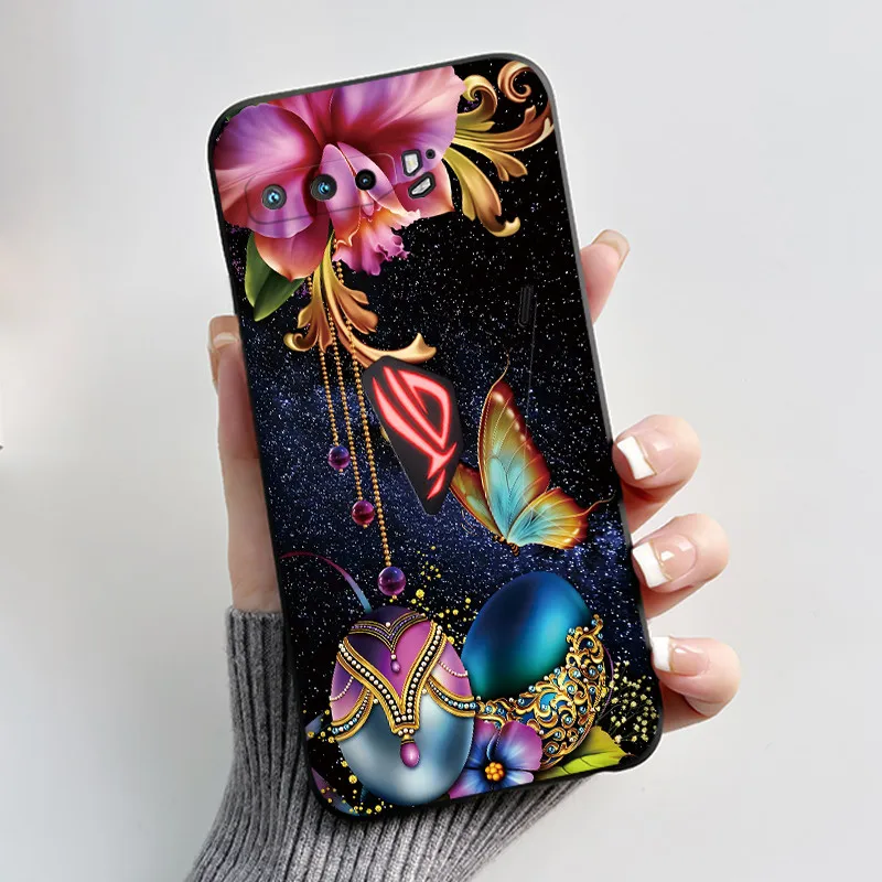 Casing For Asus ROG Phone 3 ZS661KS I003D I003DD Case Aesthetic Fashion Cute Cat Soft Silicone Black TPU Shockproof Back Cover - view 5