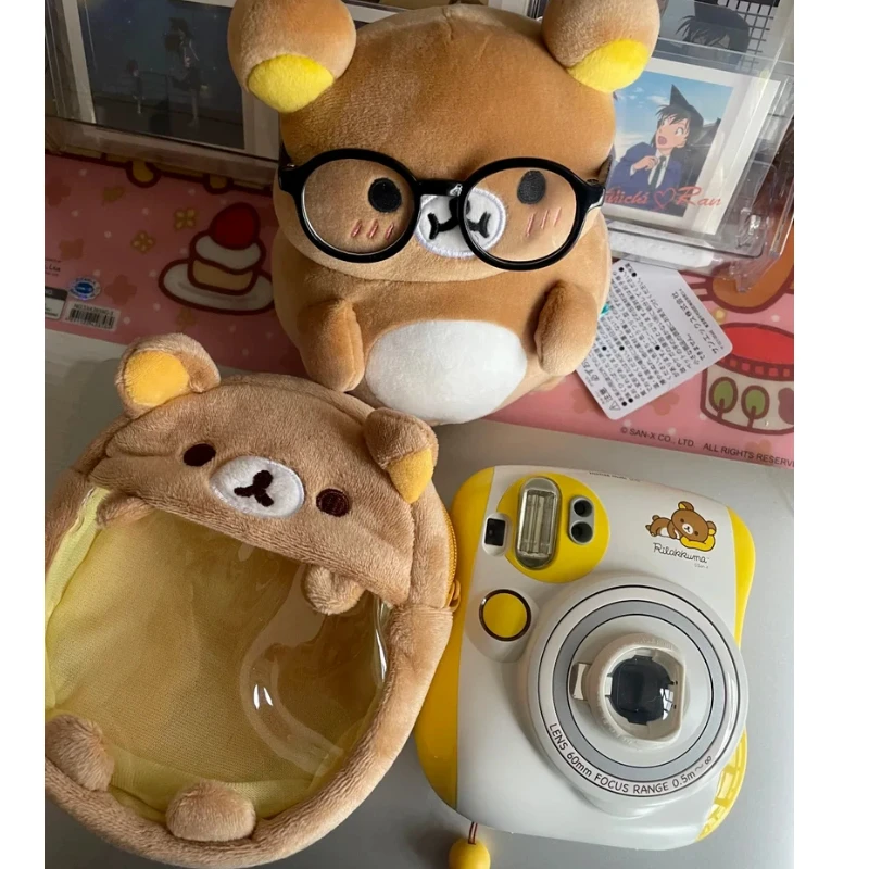 San X Rilakkuma Plush Mini Backpack Cute Soft 20cm Small Bag Pendant Coin Purse Shoulder Bag For Daily Outdoor Travel Casual Use