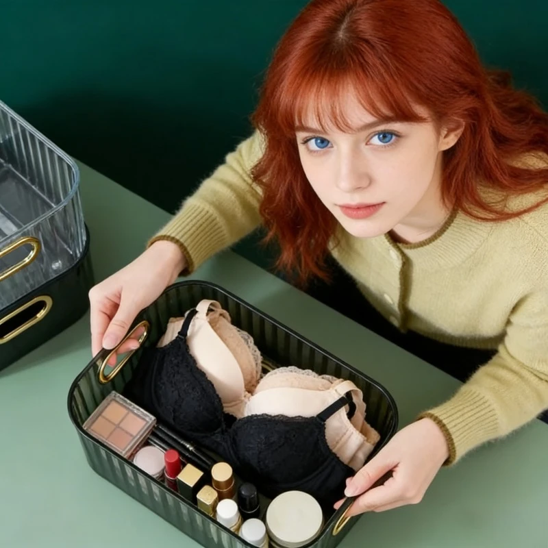 Acrylic Organizers Snacks Bathroom Organizer Rectangular Storage Makeup Clutter Bedroom Cosmetics Living Room Make Up Organizer