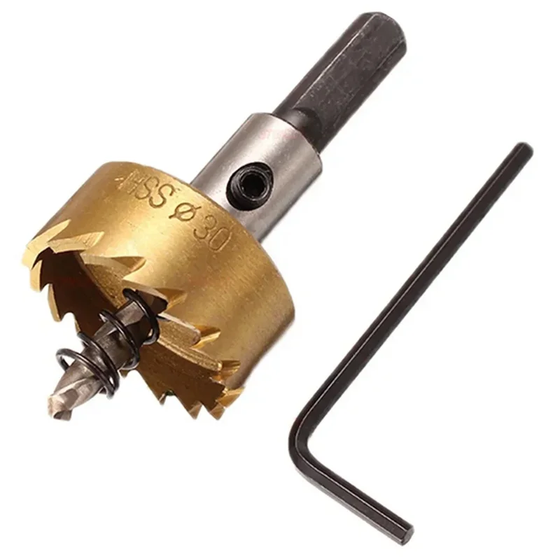 BAAJ-Hole Saw Cutter Drill Bit Set 5 Pieces HSS For Sheet Metal Reaming 16Mm 18.5Mm 20Mm 25Mm 30Mm High Precision Drills