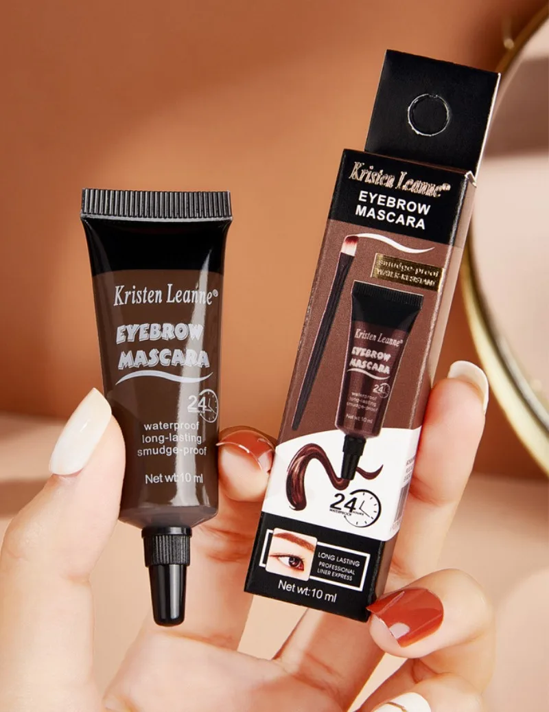 Natuurlijke 4 Kleuren Vloeibaar Verven Wenkbrauwcrème Set Waterdichte Bruine Tint Wenkbrauw Henna Mascara Wenkbrauwen Verf Make-Up