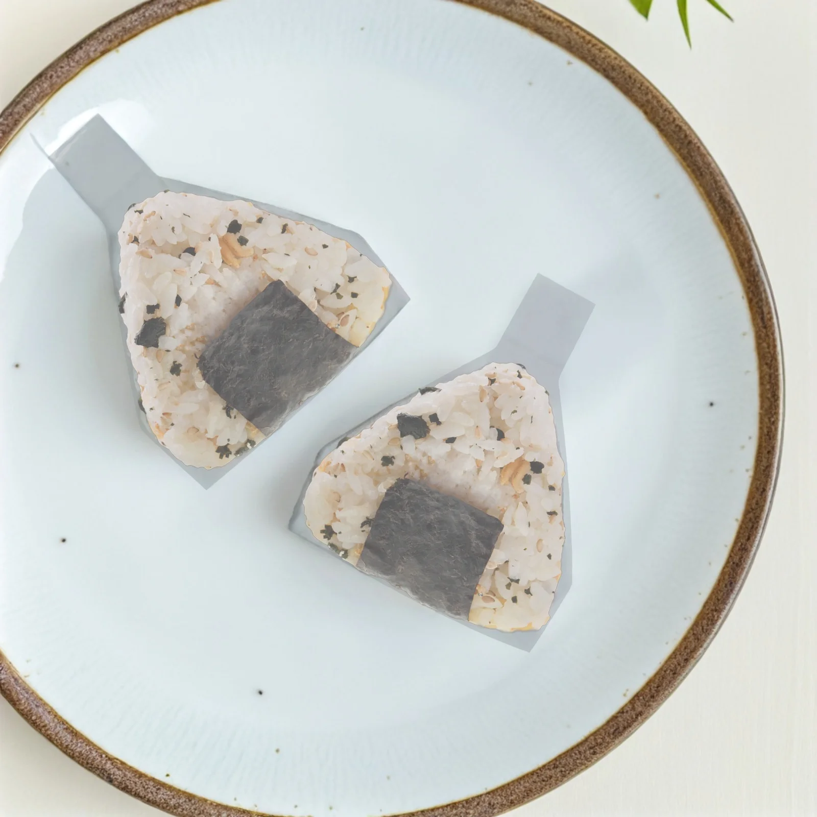 

50Pcs Transparent Sushi Rice Ball Packaging Bags Microwavable Food Grade Design for Lunch Picnic Wraps