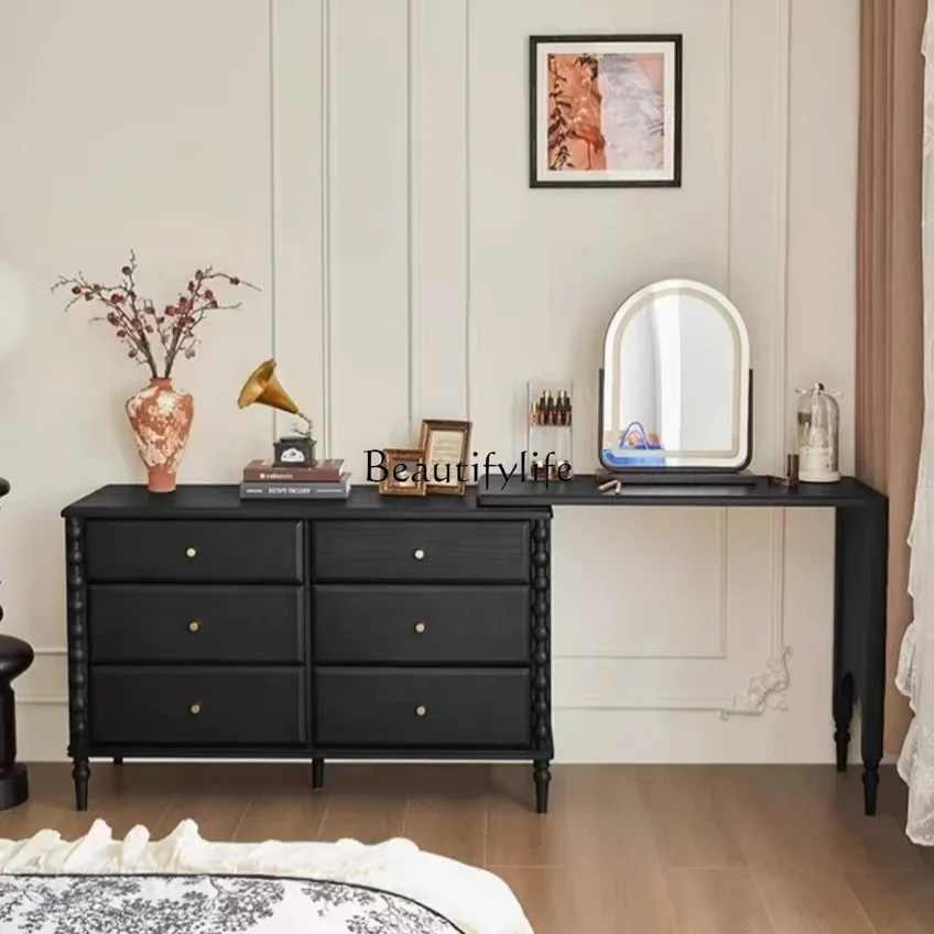 

LJYFrench medieval solid wood ash wood American retro storage cabinet