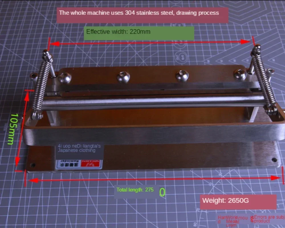 200mm Esteso Manuale Pelle Skiving Machine Striscia Cintura Assottigliamento Skiver Splitter Pelle di vacchetta Peeling Macchina FAI DA TE Strap Cut