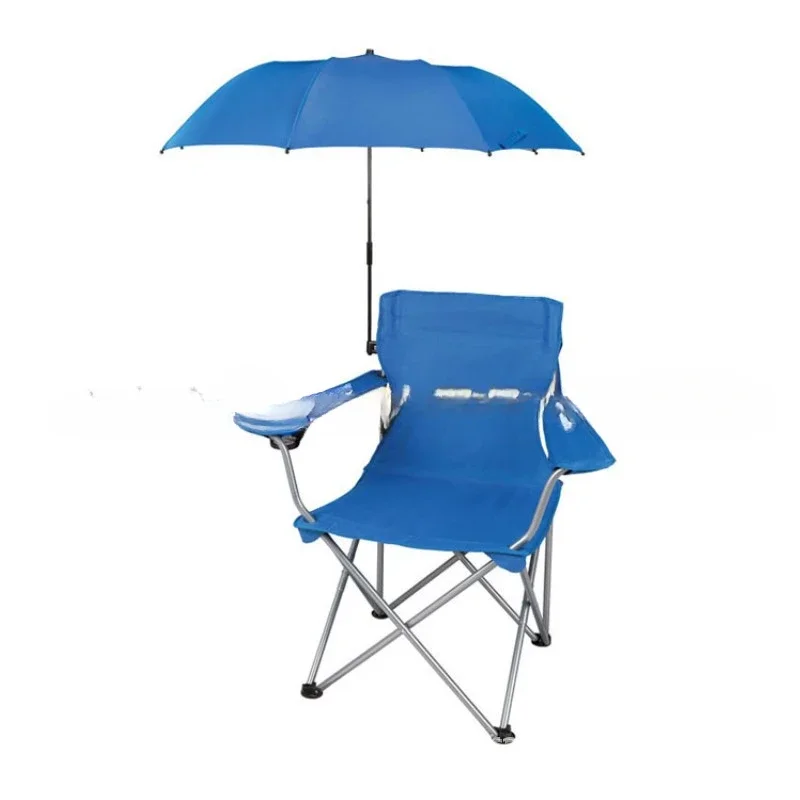 

Outdoor leisure beach children's sunshade folding chair simple and light camping outing beach chair stool with umbrella