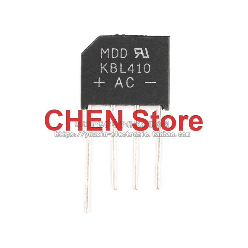 10pcs KBL410 4A/1000V flat bridge rectifier bridge stack silicon bridge rectifier