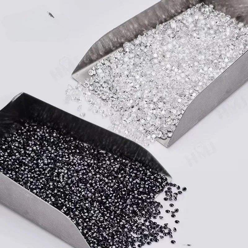 

(Новая акция) Черные камни Муассанит цвета D Круглая огранка 0,8-2,9 мм Свободные драгоценные камни VVS1 Отличная огранка для изготовления ювелирных изделий