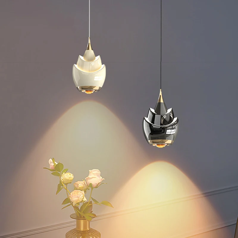 

Modern Simple LED Chandelier Pendant Light Luminair Bedside Night Lamp for Bedroom Living Room Home Decor Spotlight Pendant Lamp