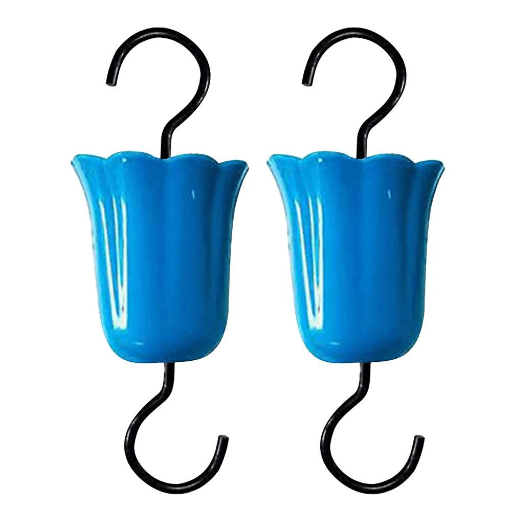 2pcs Outdoor Hummingbird Feeder Moat Guard with Stainless Steel Hooks to Create Water Barrier Against Ants Bees
