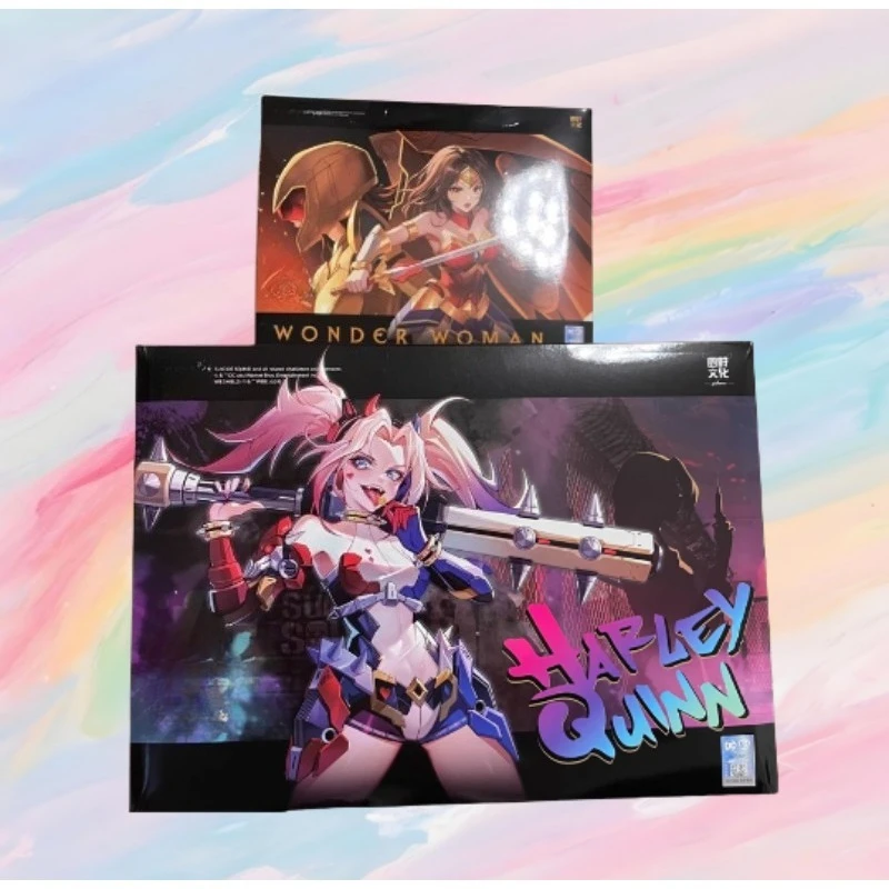 En Stock Original Mecha Girl Wonder Woman Harley Quinn Mecha ensamblaje figuras articuladas modelos para colección regalos de vacaciones