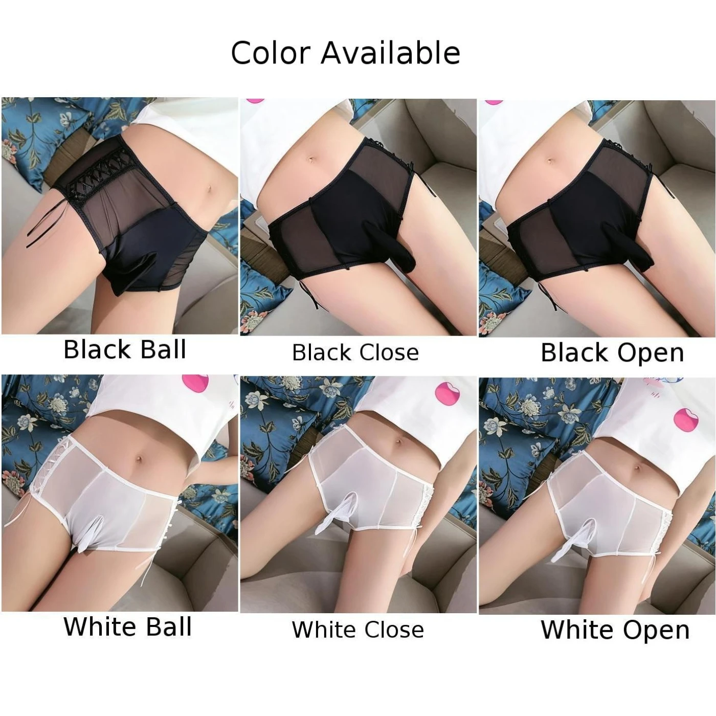 Sexy Herren Sissy Tanga dünne Mesh G-String Beutel Krawatte transparente Slips solide atmungsaktive Dessous elastische Unterwäsche feste Höschen