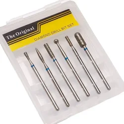 6Pcs Nail Cone Tip Diamond Drill Bits Electric Cuticle Clean Rotary Manicure Nail Drill Bits Pedicure Grinding Head Sander Tool