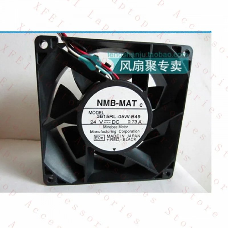 

F 1PC 3615RL-05W-B49 for NMB Cooling Fan 2DC24V 0.73A 90*90*38MM 3pin Inverter New