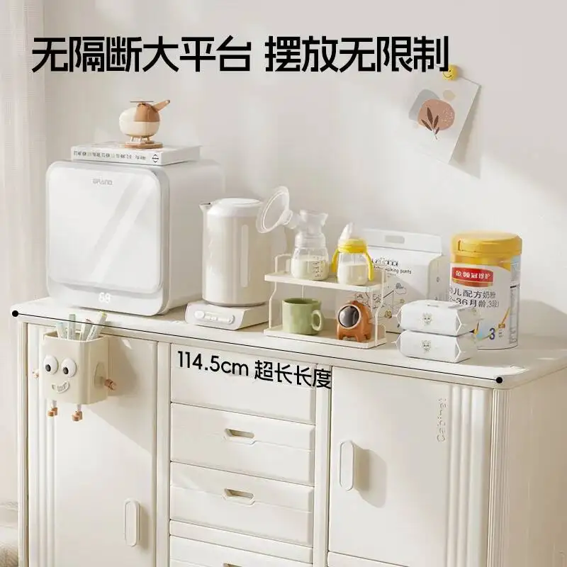 Baby Feeding Tablesideboards Plastic Movable Chest Corner Cupboard Rack Drawer Toy Storage Organiser Children Kids Cabinets