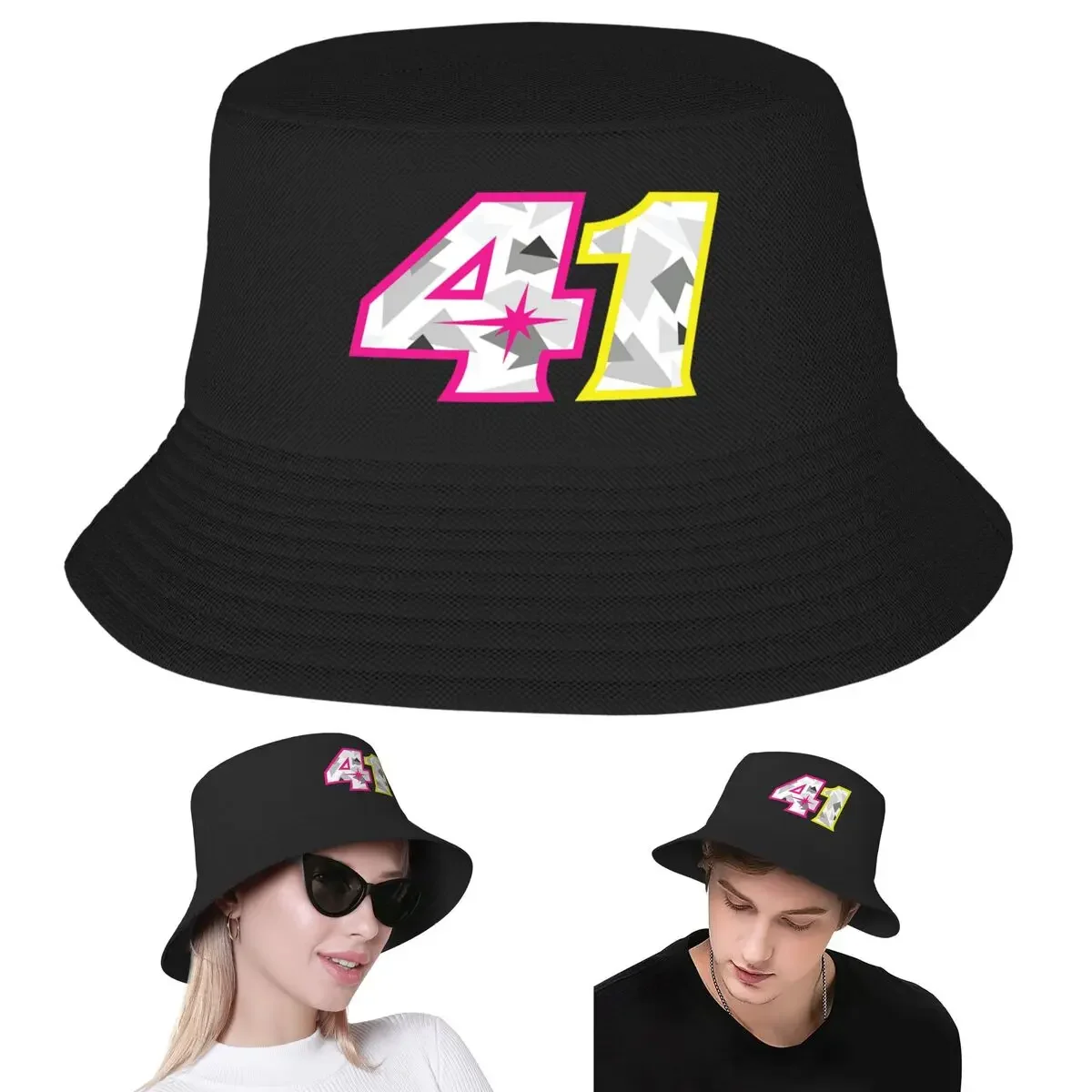 Aleix Espargaro Number 41 Bucket Hat Panama Bob Hats Outdoor Fashion Reversible For Summer Beach Fishing Unisex Fisherman Caps
