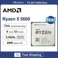 NEW AMD Ryzen 5 5600 R5 5600 3.5 GHz 6-Core 12-Thread CPU Processor 7NM L3=32M 100-000000927 Socket AM4 No Fan