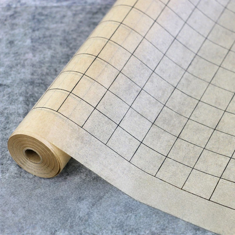 Cicada Wing Gampi Grid Scroll Half Ripe Antique White Xuan Paper Sumi Art Scripture Small Script Calligraphy Creation Rice Paper