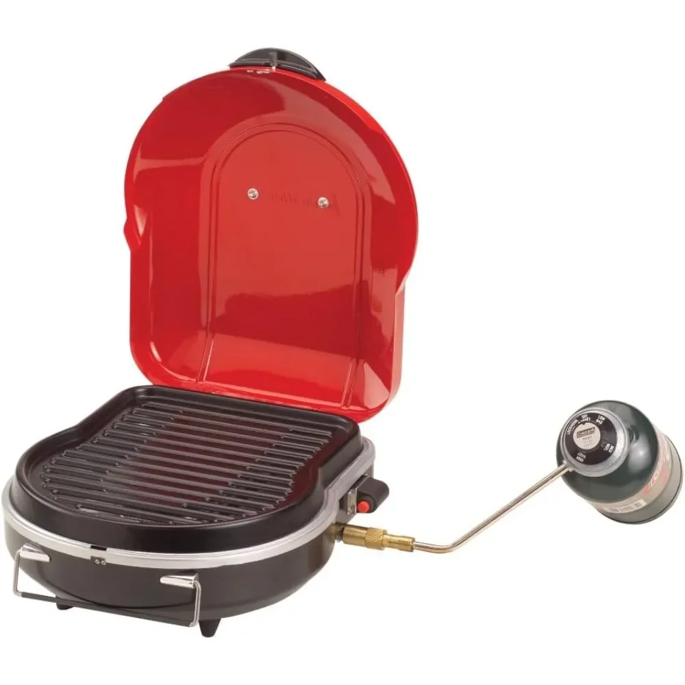 Fold  Propane Grill, Portable & Lightweight Grill with Push-Button Starter, Adjustable Burner, Built-In Handle,