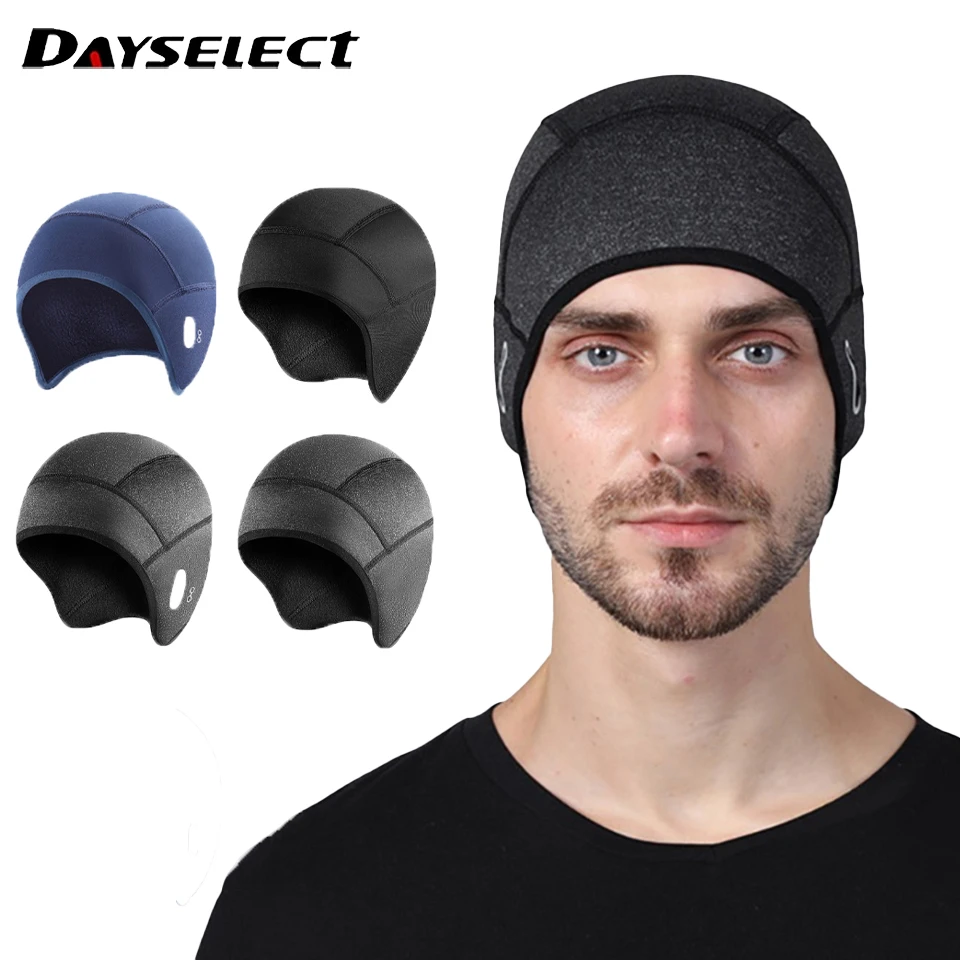 AliExpress 1Pcs Cycling Cap Helmet Autumn Winter Inner Iining Head Cover Windproof Casual Warm Cap Running Skiing Cap Outdoor Adding Fleece