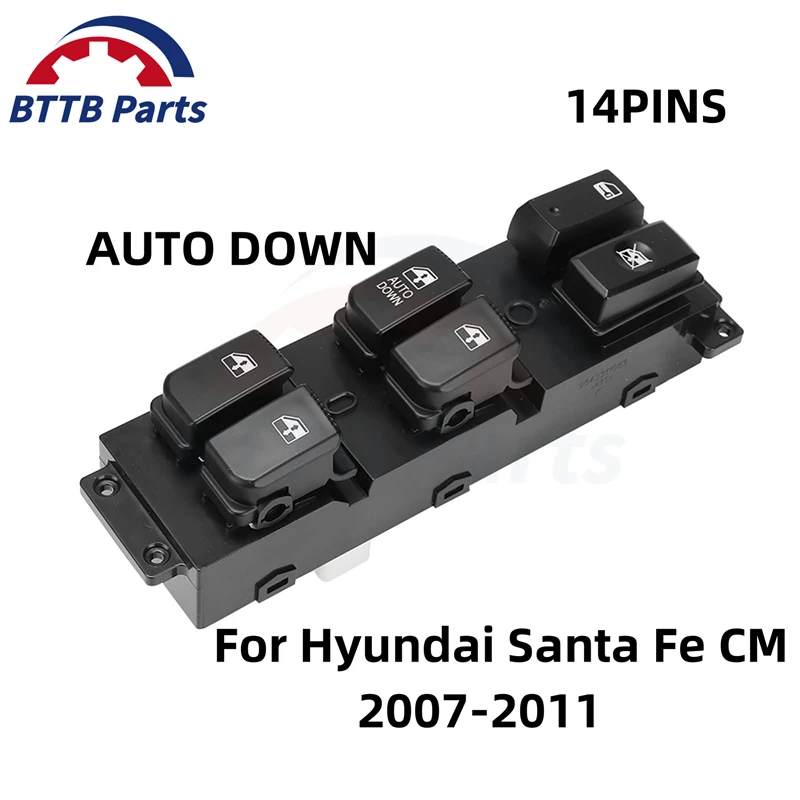 

AUTO DOWN 14pins 93570-2B000 Power Window Switch For Hyundai SantaFe CM 2007-2011 935702B000