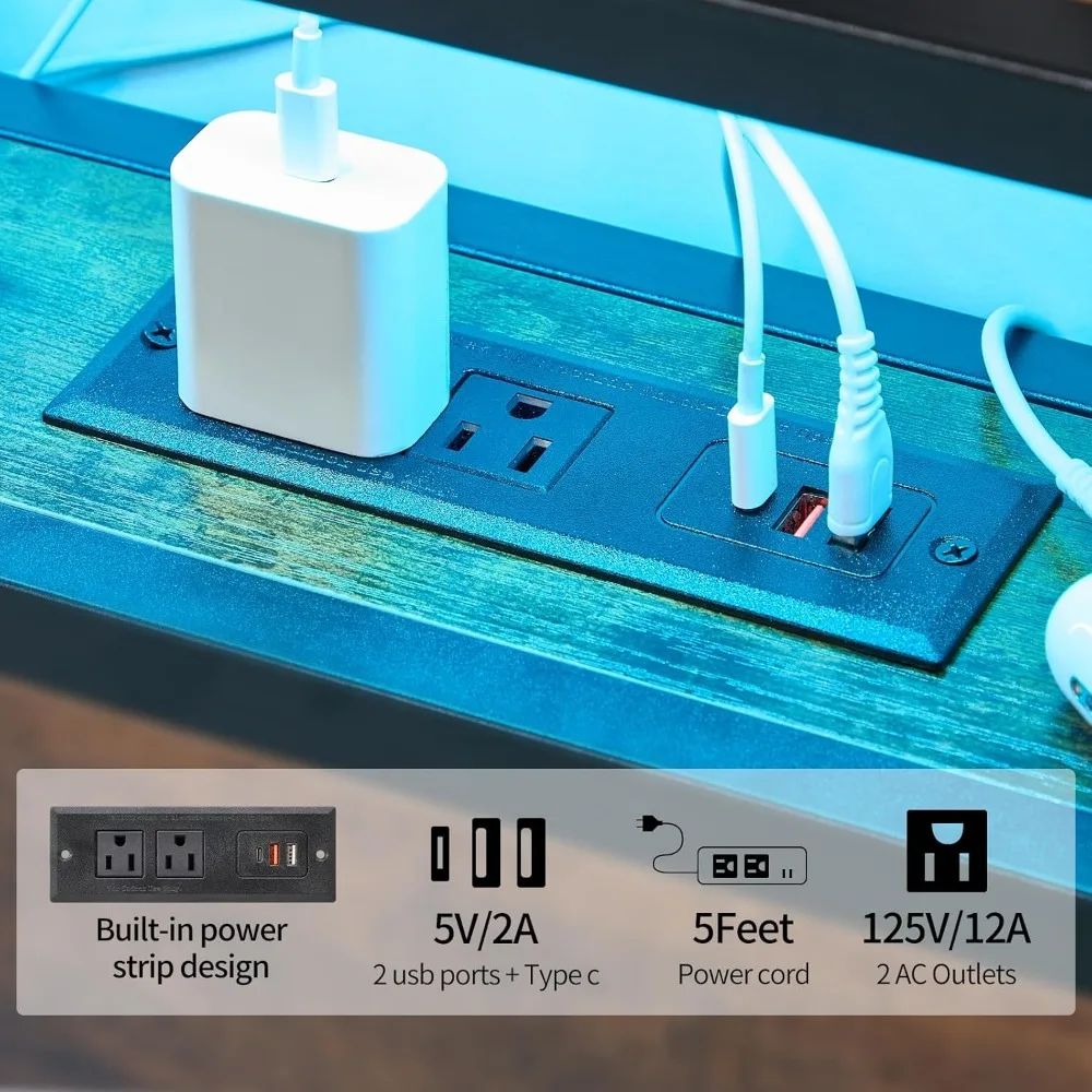 LED  Headboard Only, Headboard with Lights, Storage  with USB