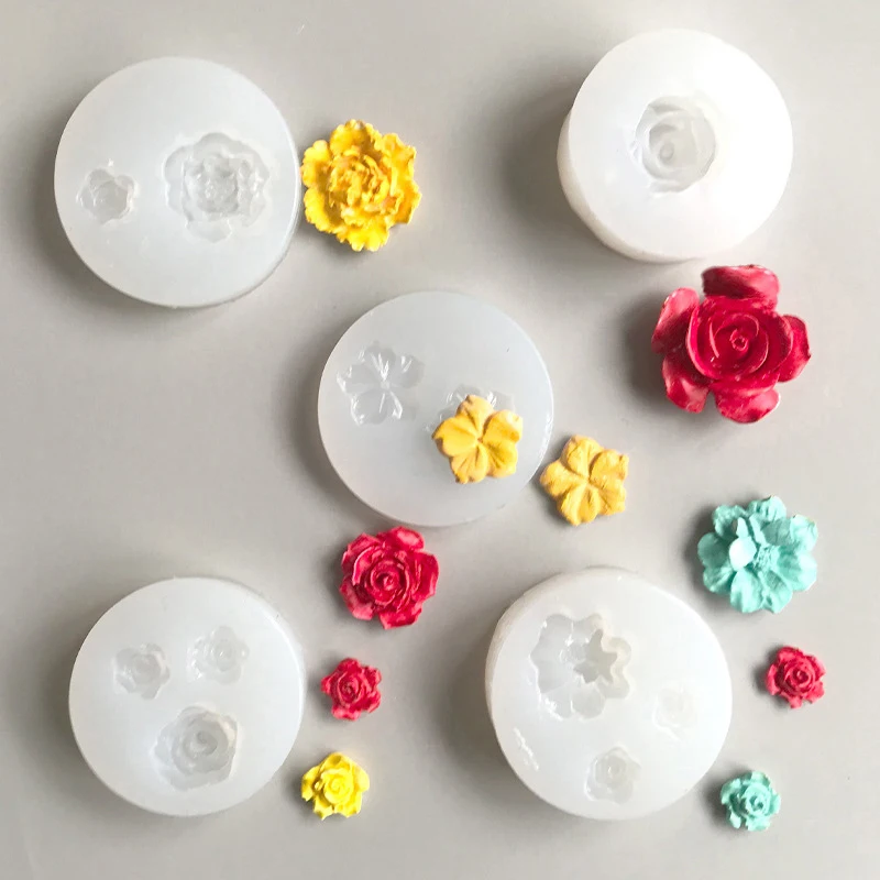 Moule en silicone en forme de fleur pour bricolage, outils en résine Sugarcraft, moule de cuisson de gâteau Chi, décoration de gâteau de fourmi Har, outils de cuisine à domicile