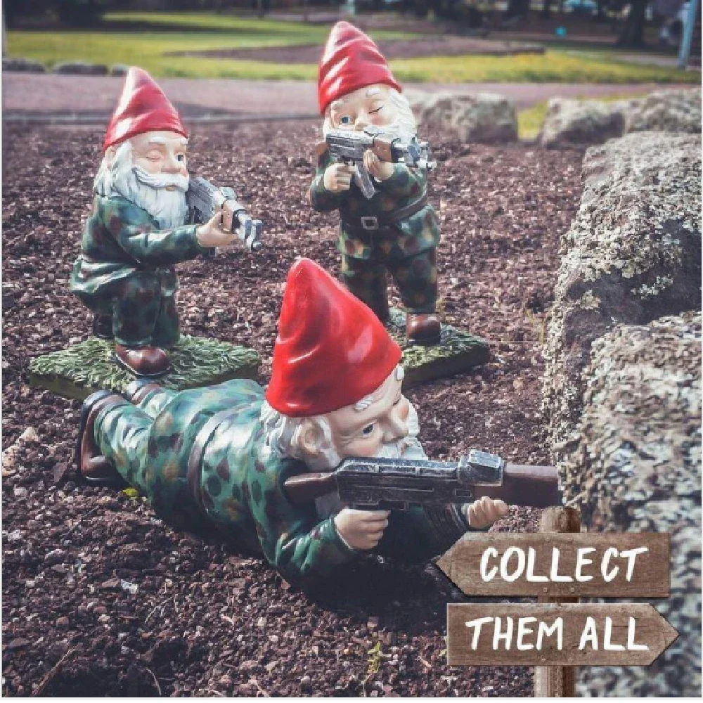 

Garden Gnome Dwarf Army Garden Figurine Funny Resin Gnome Statue Sculpture Ornament Craft Garden Decoration Outdoor Decoration