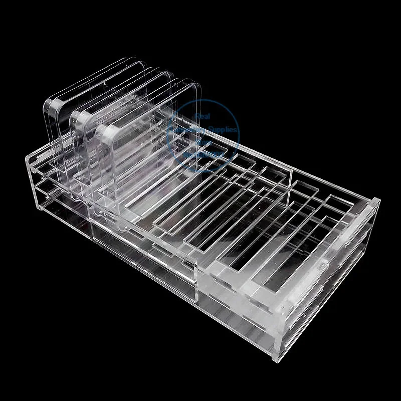 praca petri dish rack vidro organico suporte pmma suprimentos de laboratorio diametro 10x10cm 13x13cm 1pc 01