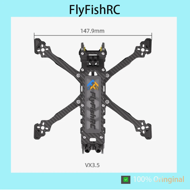 FlyFishRC Volador VX3.5 FPV Freestyle Frame, Compatible with DJI O4 Pro