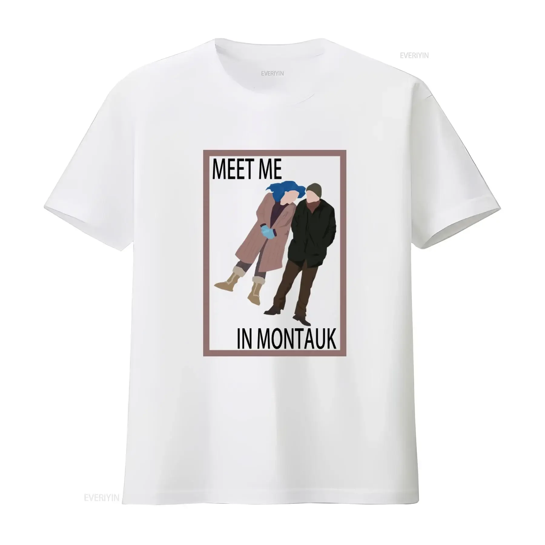 Eternal Sunshine of the Spotless Mind T Shirt Meet Me In Montauk Print vintage Washed Casual Breathable Top For Everyday Wear