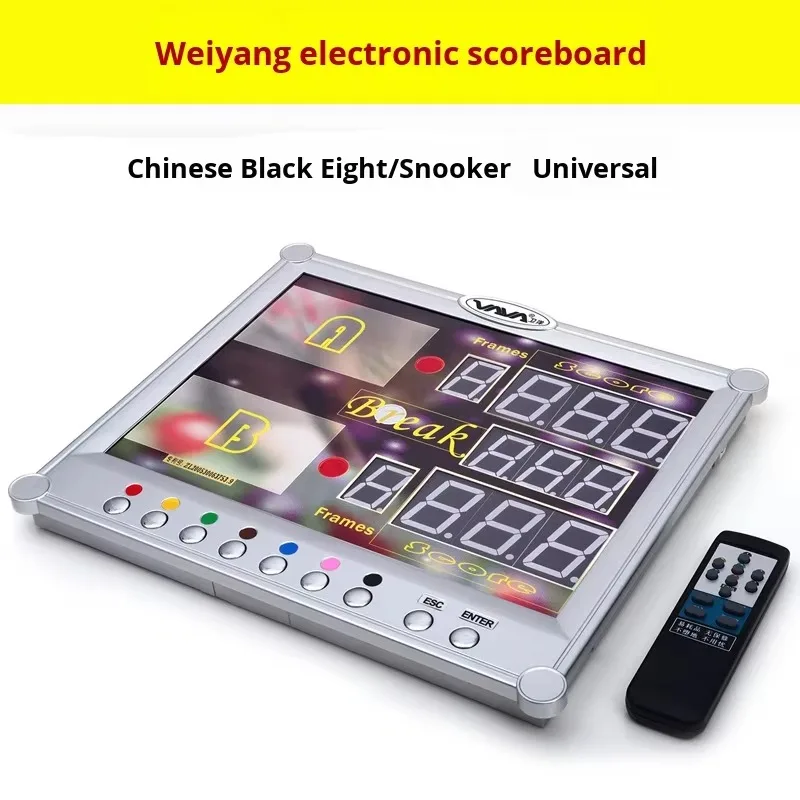 Billiards Electronic Scoreboard Snooker Scoreboard Chinese Eight Ball Game Plastic